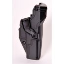 Radar Holster f&uuml;r Glock, Kunststoff, taktischer Einsatz-Holster, Index Finger/Daumen und Retention Sicherung black